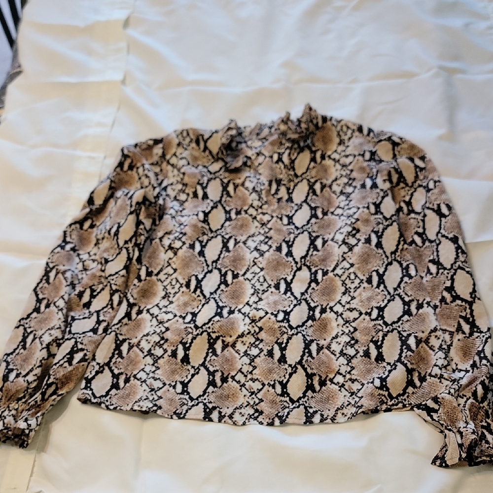 Snake Print Blouse SIZE L